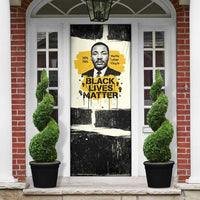 Martin Luther King Jr Door Cover Black Lives Matter Street Art Portrait Civil Rights Tribute Bold Striped - Wonder Print Shop