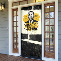Martin Luther King Jr Door Cover Black Lives Matter Street Art Portrait Civil Rights Tribute Bold Striped - Wonder Print Shop