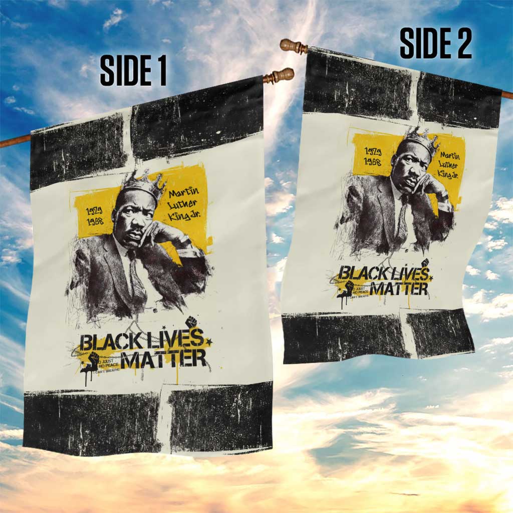 Martin Luther King Jr Garden Flag Black Lives Matter Street Art Portrait Civil Rights Tribute Bold Striped - Wonder Print Shop