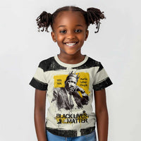 Martin Luther King Jr Kid T shirt Black Lives Matter Street Art Portrait Civil Rights Tribute Bold Striped TS04