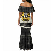 Martin Luther King Jr Mermaid Dress Black Lives Matter Street Art Portrait Civil Rights Tribute Bold Striped TS04