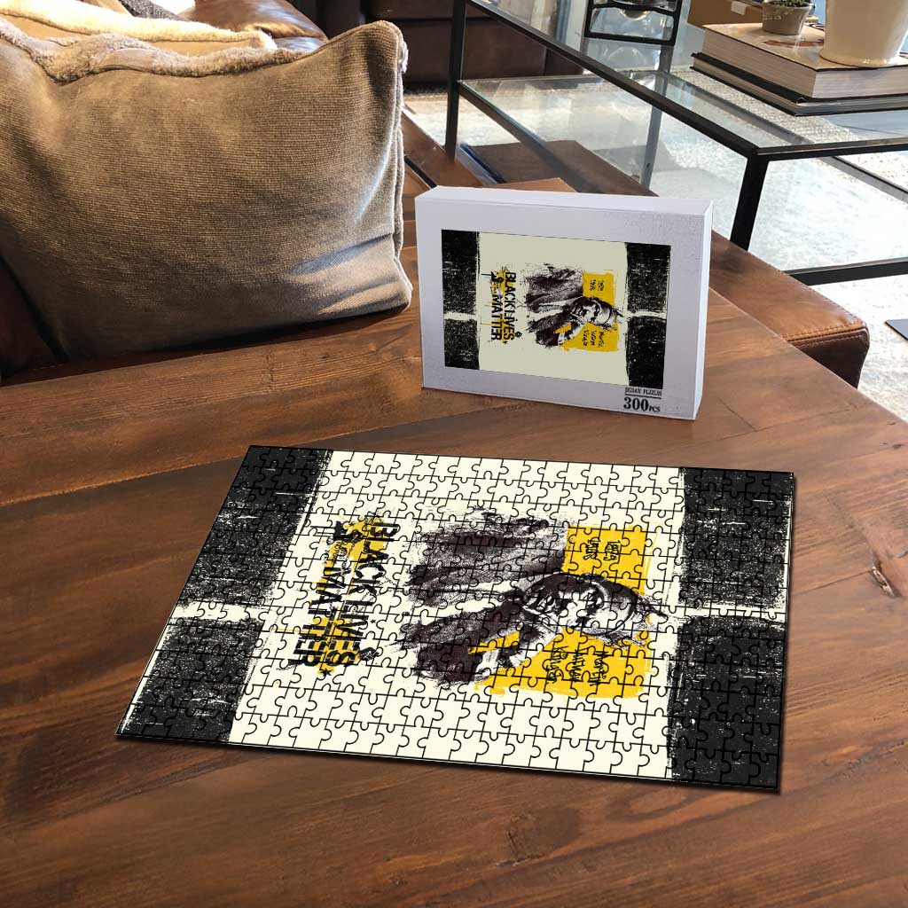 Martin Luther King Jr Puzzle Black Lives Matter Street Art Portrait Civil Rights Tribute Bold Striped - Wonder Print Shop