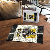 Martin Luther King Jr Puzzle Black Lives Matter Street Art Portrait Civil Rights Tribute Bold Striped - Wonder Print Shop