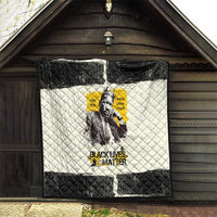 Martin Luther King Jr Quilt Black Lives Matter Street Art Portrait Civil Rights Tribute Bold Striped - Wonder Print Shop
