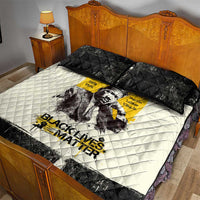 Martin Luther King Jr Quilt Bed Set Black Lives Matter Street Art Portrait Civil Rights Tribute Bold Striped - Wonder Print Shop