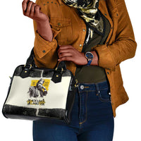 Martin Luther King Jr Shoulder Handbag Black Lives Matter Street Art Portrait Civil Rights Tribute Bold Striped - Wonder Print Shop