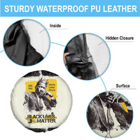 Martin Luther King Jr Spare Tire Cover Black Lives Matter Street Art Portrait Civil Rights Tribute Bold Striped - Wonder Print Shop