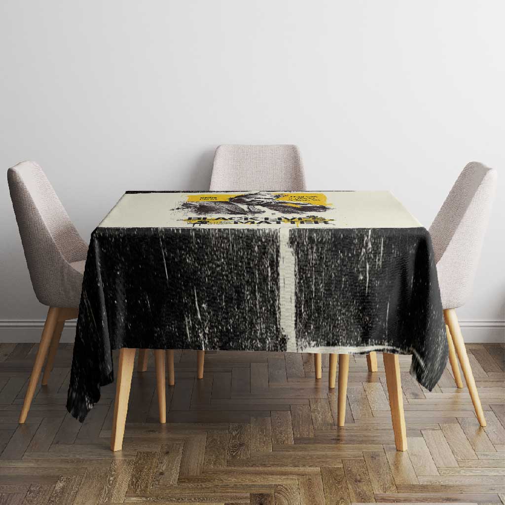 Martin Luther King Jr Tablecloth Black Lives Matter Street Art Portrait Civil Rights Tribute Bold Striped - Wonder Print Shop