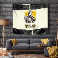 Martin Luther King Jr Tapestry Black Lives Matter Street Art Portrait Civil Rights Tribute Bold Striped - Wonder Print Shop