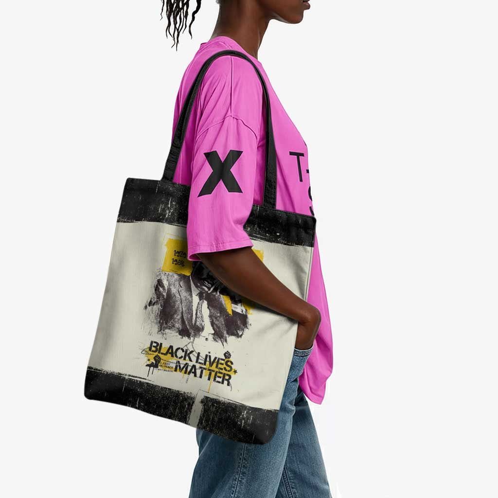 Martin Luther King Jr Tote Bag Black Lives Matter Street Art Portrait Civil Rights Tribute Bold Striped - Wonder Print Shop