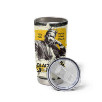 Martin Luther King Jr Tumbler Cup Black Lives Matter Street Art Portrait Civil Rights Tribute Bold Striped - Wonder Print Shop