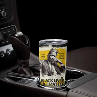 Martin Luther King Jr Tumbler Cup Black Lives Matter Street Art Portrait Civil Rights Tribute Bold Striped - Wonder Print Shop