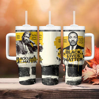 Martin Luther King Jr Tumbler With Handle Black Lives Matter Street Art Portrait Civil Rights Tribute Bold Striped - Wonder Print Shop
