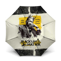 Martin Luther King Jr Umbrella Black Lives Matter Street Art Portrait Civil Rights Tribute Bold Striped - Wonder Print Shop
