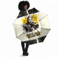 Martin Luther King Jr Umbrella Black Lives Matter Street Art Portrait Civil Rights Tribute Bold Striped - Wonder Print Shop