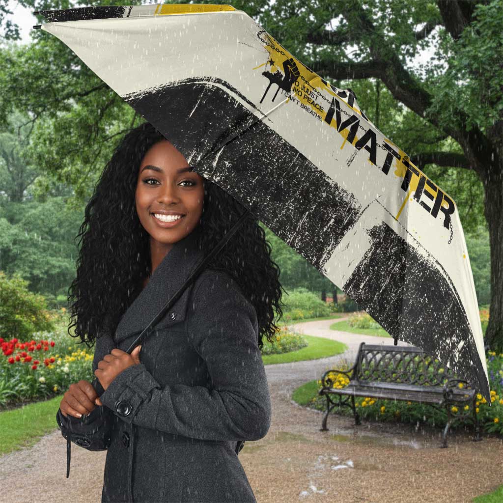 Martin Luther King Jr Umbrella Black Lives Matter Street Art Portrait Civil Rights Tribute Bold Striped - Wonder Print Shop
