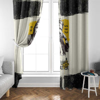 Martin Luther King Jr Window Curtain Black Lives Matter Street Art Portrait Civil Rights Tribute Bold Striped - Wonder Print Shop