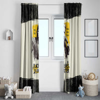 Martin Luther King Jr Window Curtain Black Lives Matter Street Art Portrait Civil Rights Tribute Bold Striped - Wonder Print Shop