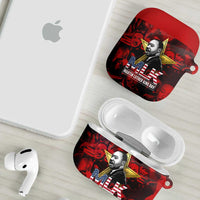 MLK Day AirPods Case Martin Luther King Jr Tribute American Flag Lettering - Wonder Print Shop