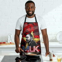 MLK Day Apron Martin Luther King Jr Tribute American Flag Lettering - Wonder Print Shop