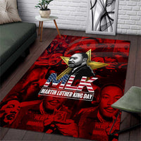 MLK Day Area Rug Martin Luther King Jr Tribute American Flag Lettering - Wonder Print Shop