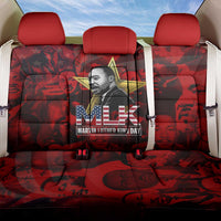 MLK Day Back Car Seat Cover Martin Luther King Jr Tribute American Flag Lettering - Wonder Print Shop