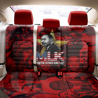 MLK Day Back Car Seat Cover Martin Luther King Jr Tribute American Flag Lettering - Wonder Print Shop