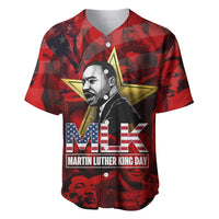 MLK Day Baseball Jersey Martin Luther King Jr Tribute American Flag Lettering TS04