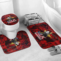 MLK Day Bathroom Set Martin Luther King Jr Tribute American Flag Lettering - Wonder Print Shop