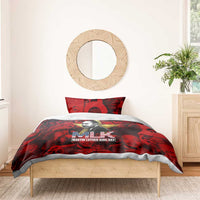 MLK Day Bedding Set Martin Luther King Jr Tribute American Flag Lettering - Wonder Print Shop