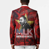 MLK Day Blazer Martin Luther King Jr Tribute American Flag Lettering - Wonder Print Shop