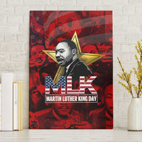MLK Day Canvas Wall Art Martin Luther King Jr Tribute American Flag Lettering - Wonder Print Shop