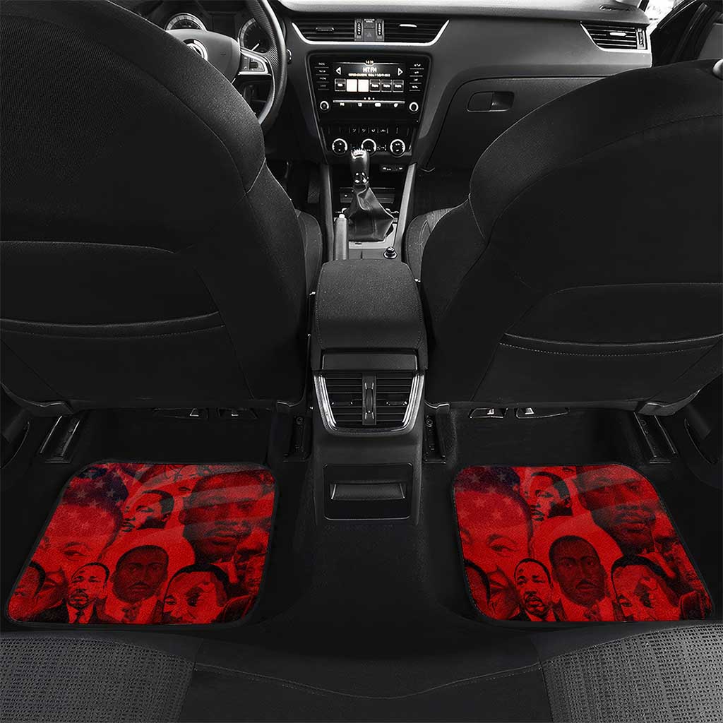 MLK Day Car Mats Martin Luther King Jr Tribute American Flag Lettering - Wonder Print Shop