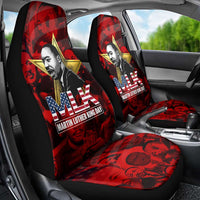 MLK Day Car Seat Cover Martin Luther King Jr Tribute American Flag Lettering - Wonder Print Shop