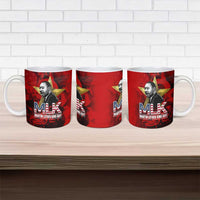 MLK Day Ceramic Mug Martin Luther King Jr Tribute American Flag Lettering - Wonder Print Shop