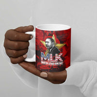 MLK Day Ceramic Mug Martin Luther King Jr Tribute American Flag Lettering - Wonder Print Shop