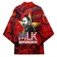 MLK Day Kimono Martin Luther King Jr Tribute American Flag Lettering - Wonder Print Shop
