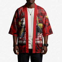 MLK Day Kimono Martin Luther King Jr Tribute American Flag Lettering - Wonder Print Shop