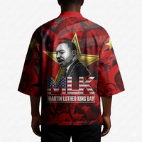 MLK Day Kimono Martin Luther King Jr Tribute American Flag Lettering - Wonder Print Shop