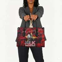 MLK Day Leather Bag Martin Luther King Jr Tribute American Flag Lettering - Wonder Print Shop