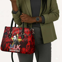 MLK Day Leather Bag Martin Luther King Jr Tribute American Flag Lettering - Wonder Print Shop