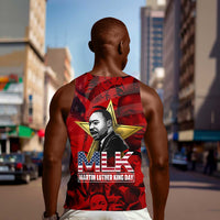MLK Day Men Tank Top Martin Luther King Jr Tribute American Flag Lettering - Wonder Print Shop