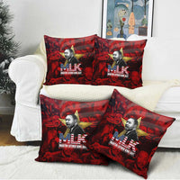 MLK Day Pillow Cover Martin Luther King Jr Tribute American Flag Lettering - Wonder Print Shop