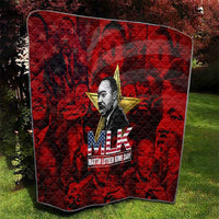 MLK Day Quilt Martin Luther King Jr Tribute American Flag Lettering - Wonder Print Shop