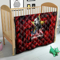 MLK Day Quilt Martin Luther King Jr Tribute American Flag Lettering - Wonder Print Shop