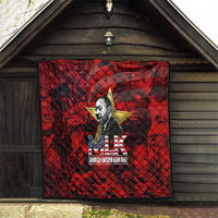 MLK Day Quilt Martin Luther King Jr Tribute American Flag Lettering - Wonder Print Shop