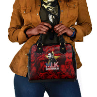 MLK Day Shoulder Handbag Martin Luther King Jr Tribute American Flag Lettering - Wonder Print Shop