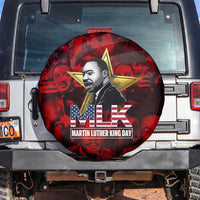 MLK Day Spare Tire Cover Martin Luther King Jr Tribute American Flag Lettering - Wonder Print Shop