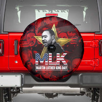 MLK Day Spare Tire Cover Martin Luther King Jr Tribute American Flag Lettering - Wonder Print Shop