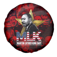 MLK Day Spare Tire Cover Martin Luther King Jr Tribute American Flag Lettering - Wonder Print Shop